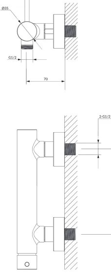 OMNIRES Y1240BL - Sprchová batéria Y polomatná čierna