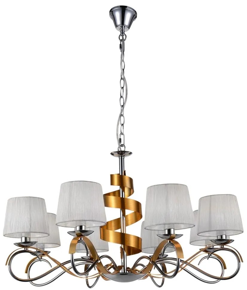 Candellux DENIS Luster 8X40W E14 Chrome / Gold 38-23469
