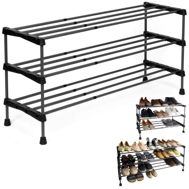 Botník ARISA 3 úrovne, čierny