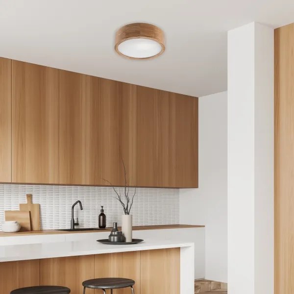 Brilagi - LED RGBW stmievateľné stropné svietidlo CARVALHO 1xE27/15W/230V Wi-Fi dub pr. 27,5