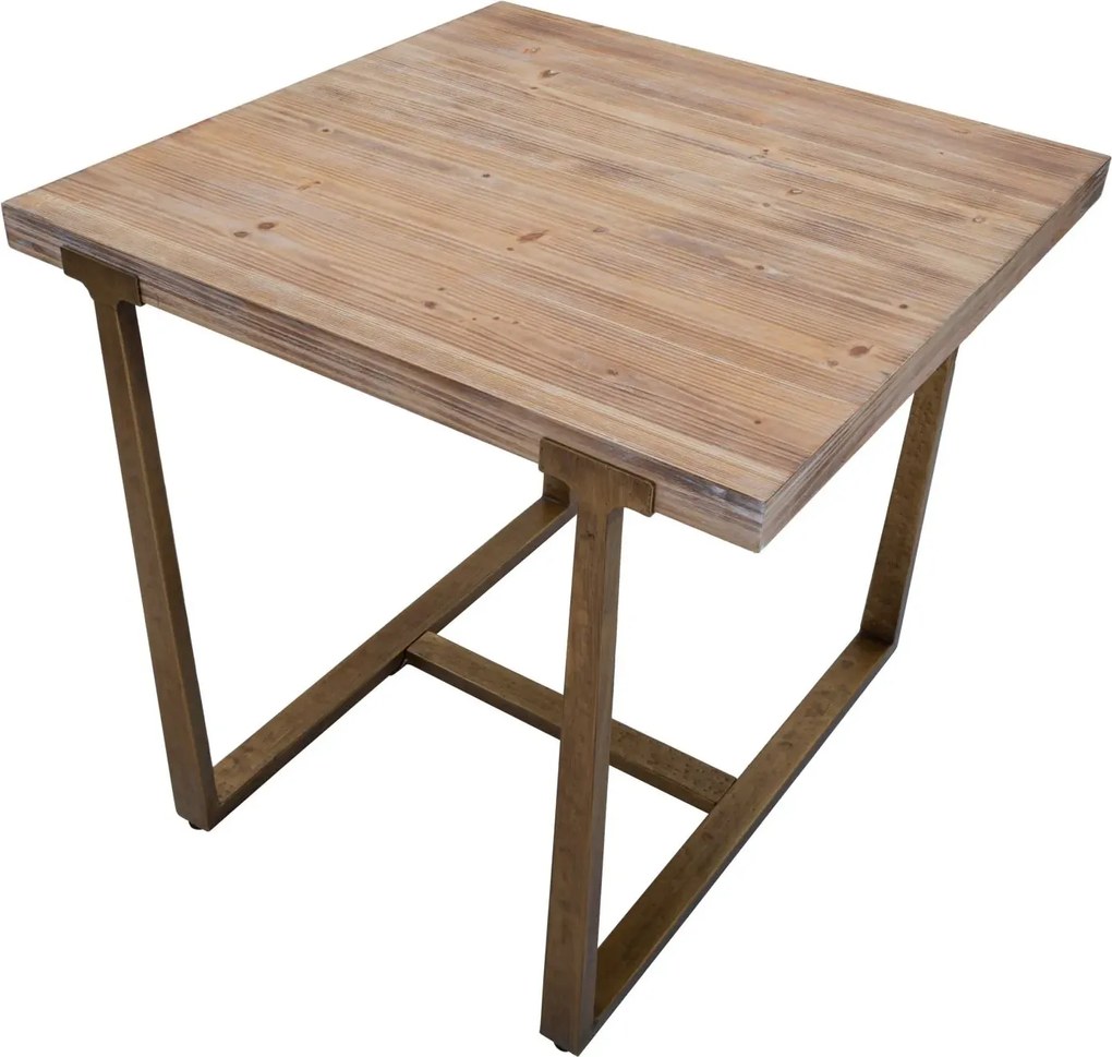 Jedálenský stôl Ankara 80 cm hnedý/zlatý