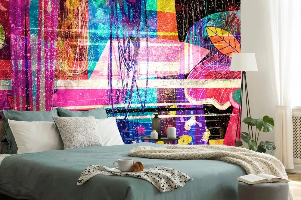 Samolepiaca tapeta texturované geometrické prvky