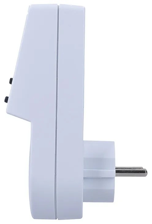 SOLIGHT Digitálny týždenný časový spínač 230V/16A, 1 zásuvka, biely
