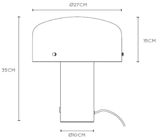 Lucide 05539/01/02 - Stmievateľná stolná lampa TIMON 1xE27/25W/230V pr. 27 cm
