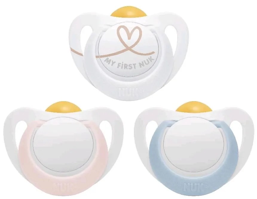 Dojčenský latexový cumlík NUK Star 0-6 m modrý, vel. 0-6 m
