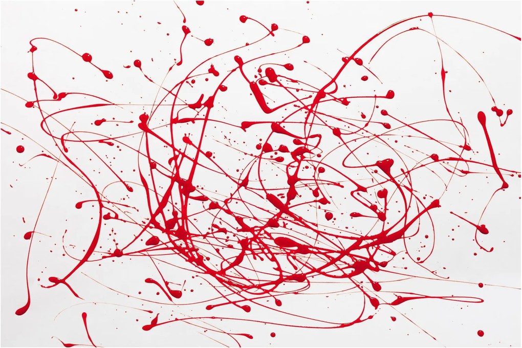 Obraz technikou Drippingu (90x60 cm)