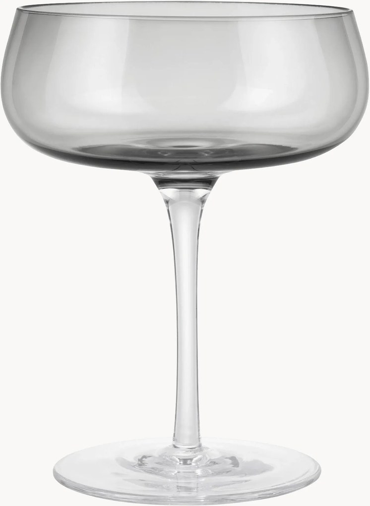 Ručne fúkané poháre na šampanské Belo, 2 ks