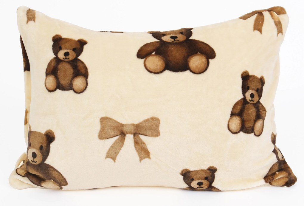 Obliečka na vankúš mikroplyš Exclusive 40 × 60 cm - Plyšové medvedíky