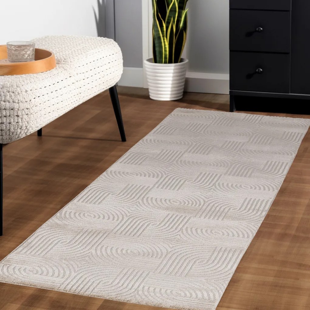 Ayyildiz, Koberec behúň Sahara 1112 Beige, 80x250, béžová, obývacia izba
