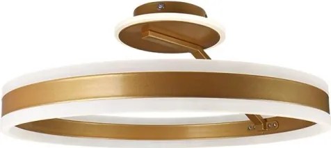 LED Stmievateľný prisadený luster LED/86W/230V 3000-6500K zlatá + diaľkové ovládanie