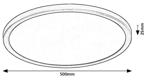 Rabalux 71098 - LED Stropné svietidlo GONZALO LED/36W/230V pr. 50 cm čierna