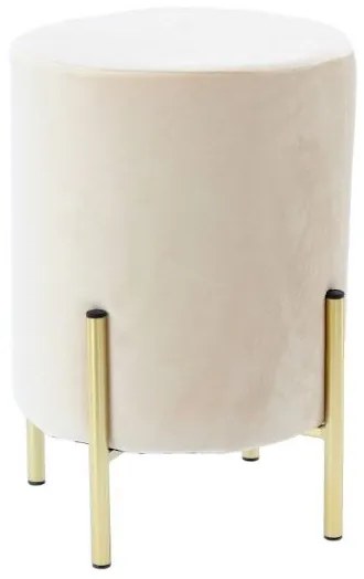 Bestent Taburetka zamatová 28x42cm Cream Stylish