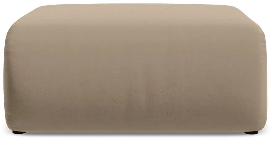 Béžová zamatová podnožka Ekahi – Makamii