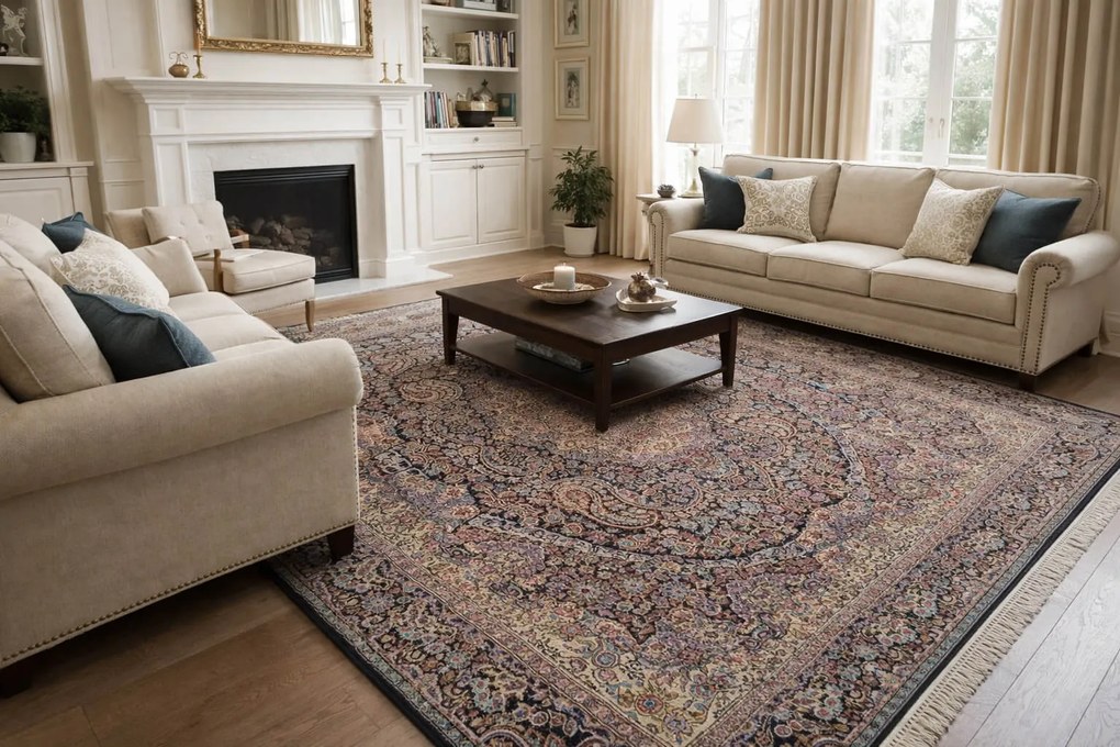 DY Prémiový koberec s exkluzívnym vzorom Pers 06 - modrá Rozmer: 200x300 cm