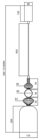 LED Luster na lanku ARTE LED/12W/230V pr. 13 cm čierna