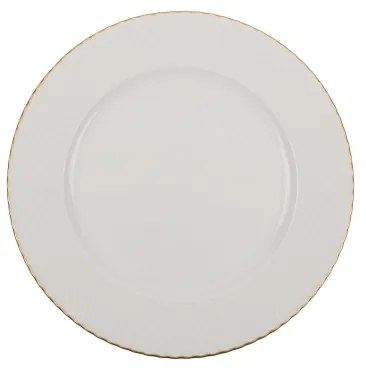 Jedálenská súprava 24 ks biela/zlatá/porcelán