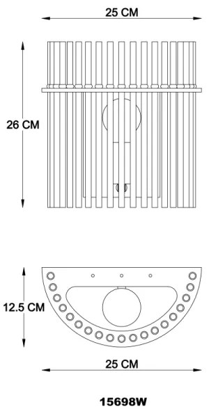 Globo 15698W - Nástenné svietidlo GORLEY 1xE27/60W/230V čierna