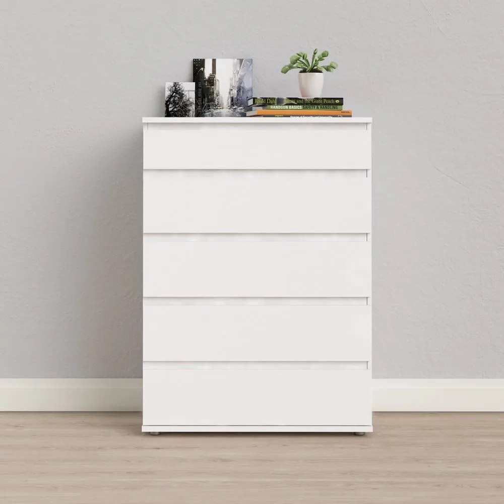 Biela vysoká komoda 77x107 cm Nova – Tvilum