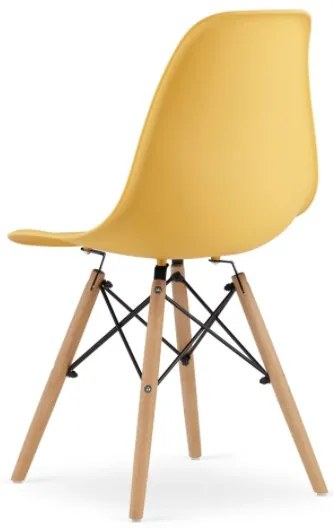 TRENDIE Jedálenská stolička BASIC horčicová - škandinávsky štýl