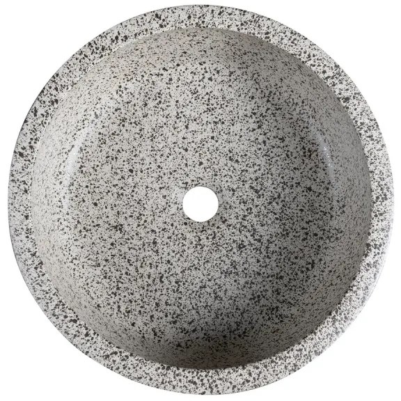 Sapho - Umývadlo na dosku PRIORI pr. 41 cm biela/šedá