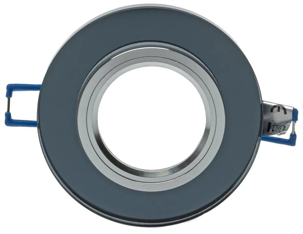 Ecolamp Podhľadové svietidlo Glass Round, 1x sklenené/čierne kovové tienidlo, b
