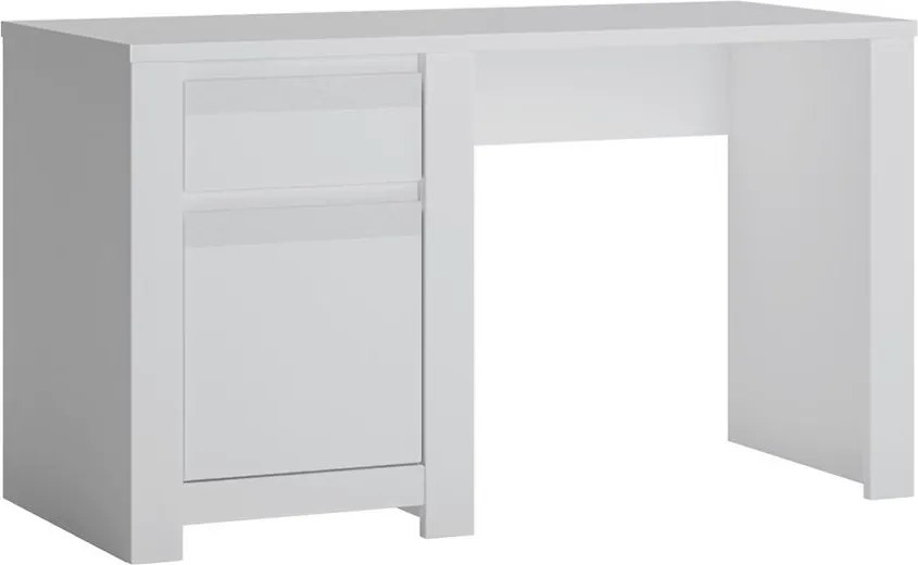 Písací stôl Novi NVIB01 1D1S biela alpin/pvc biela supermat