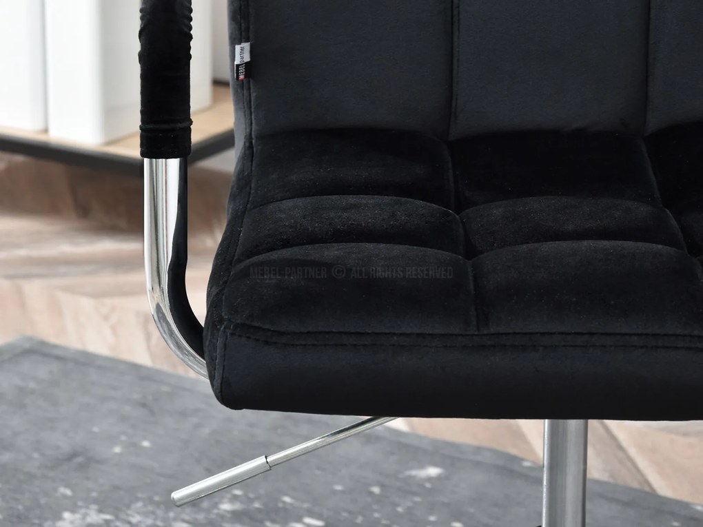 Stolička Elita (čierna + chrómová). Akcia -23%. Vlastná spoľahlivá doprava až k Vám domov. 1110023