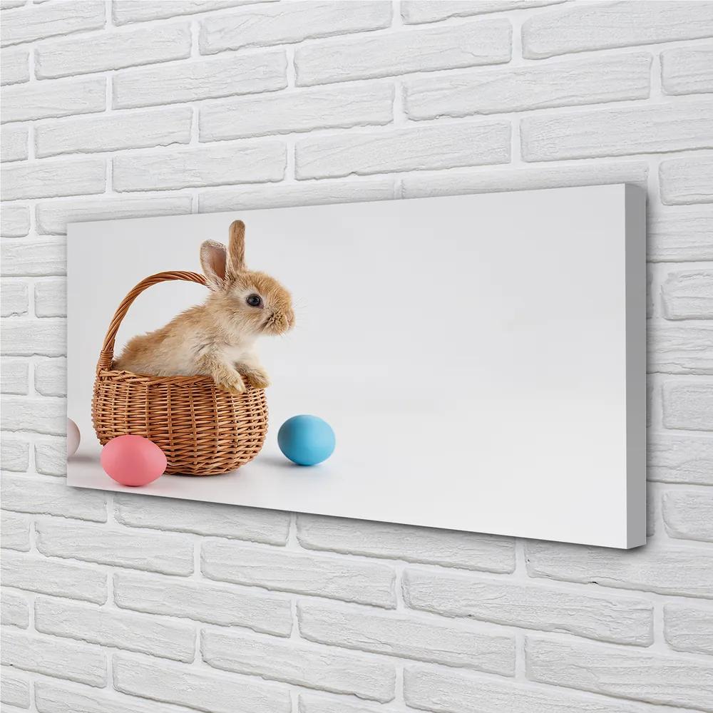 Obraz na plátne králiky vajcia 100x50 cm