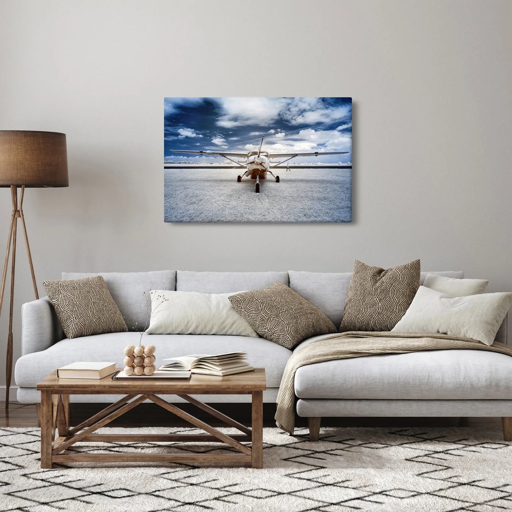 Obraz motorového lietadla (90x60 cm)