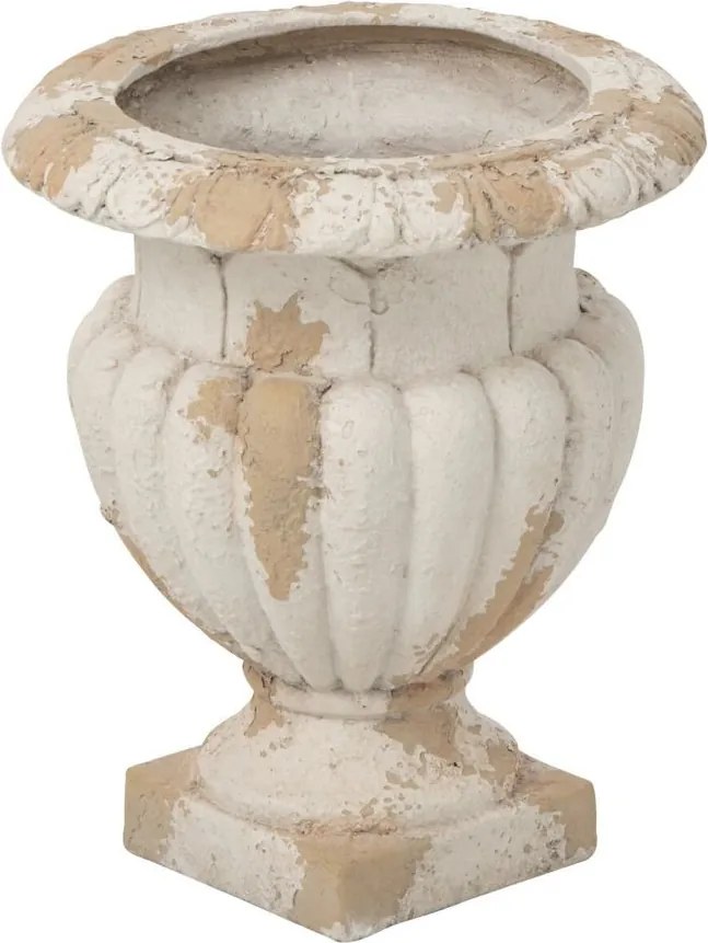 Béžový antik kvetináč Antiqou French - Ø 30*35 cm