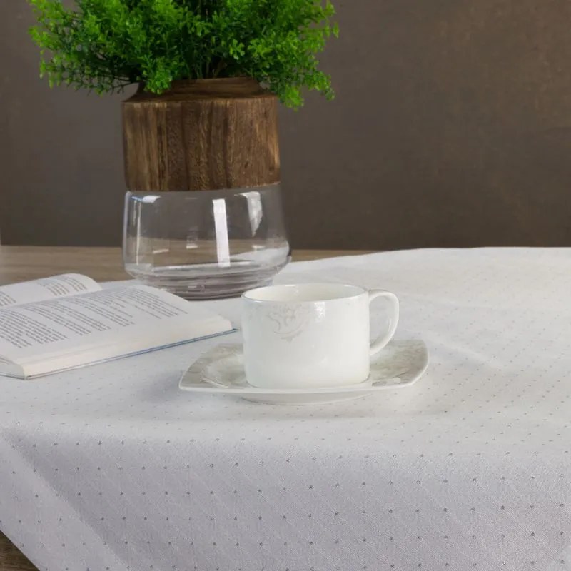OBRUS ELIZA 85 X 85 CM BIELY