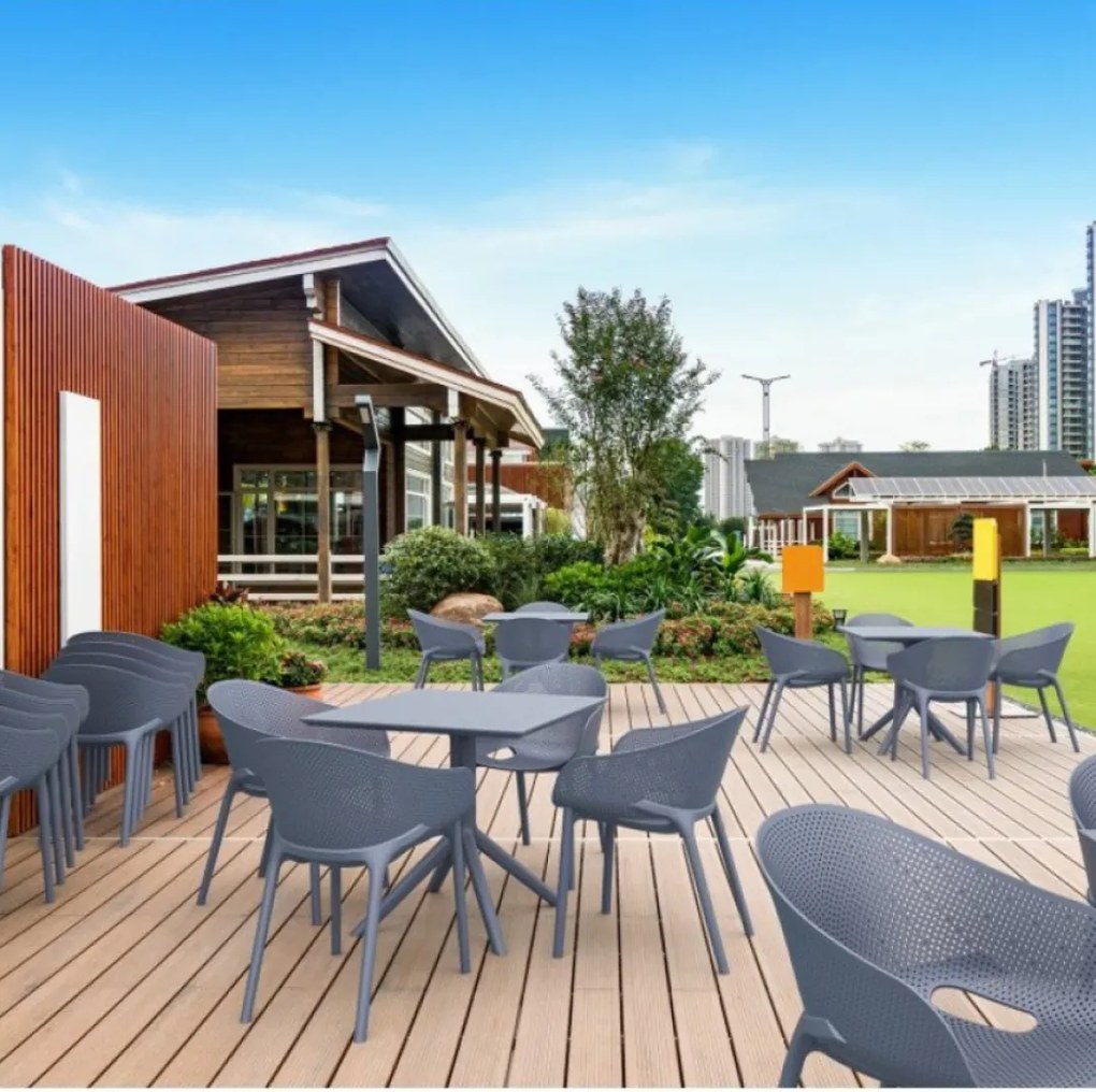 SKY PRO záhradná stolička dark grey