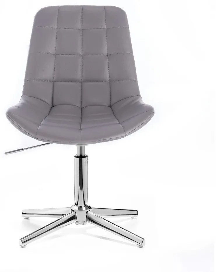 LuxuryForm DESIGN Stolička PARIS na striebornom kríži - šedá