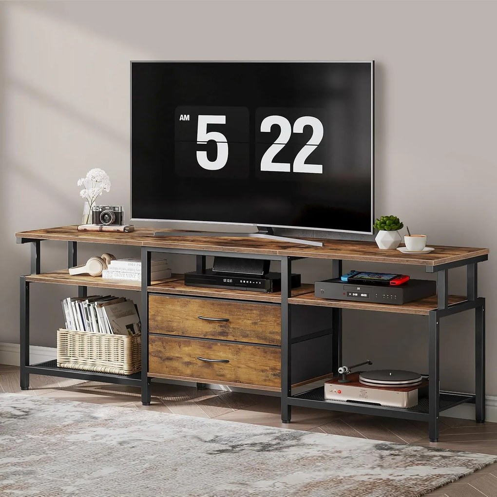 TV stolík Vasagle Nareon 160 cm hnedý/čierny