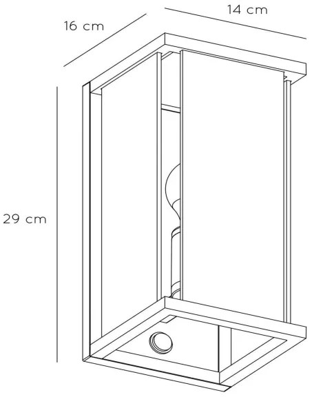 Lucide 27883/11/30 - Vonkajšie nástenné svietidlo CLAIRE 1xE27/15W/230V
