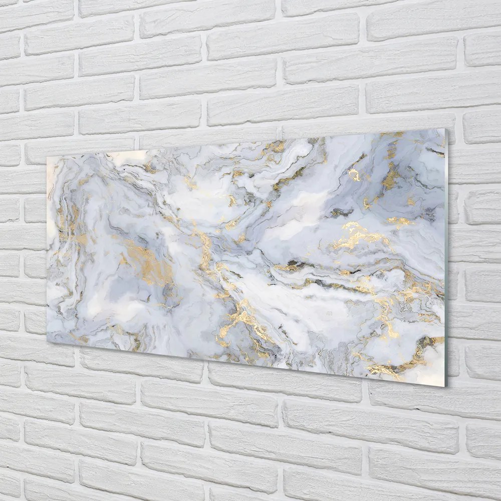 Sklenený obklad do kuchyne Marble kamenný múr 125x50 cm