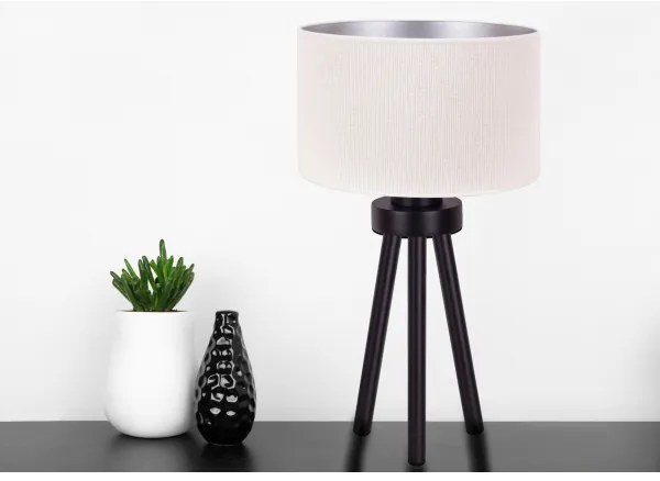 Duolla - Stolná lampa LYON 1xE27/15W/230V pr. 30 cm krémová