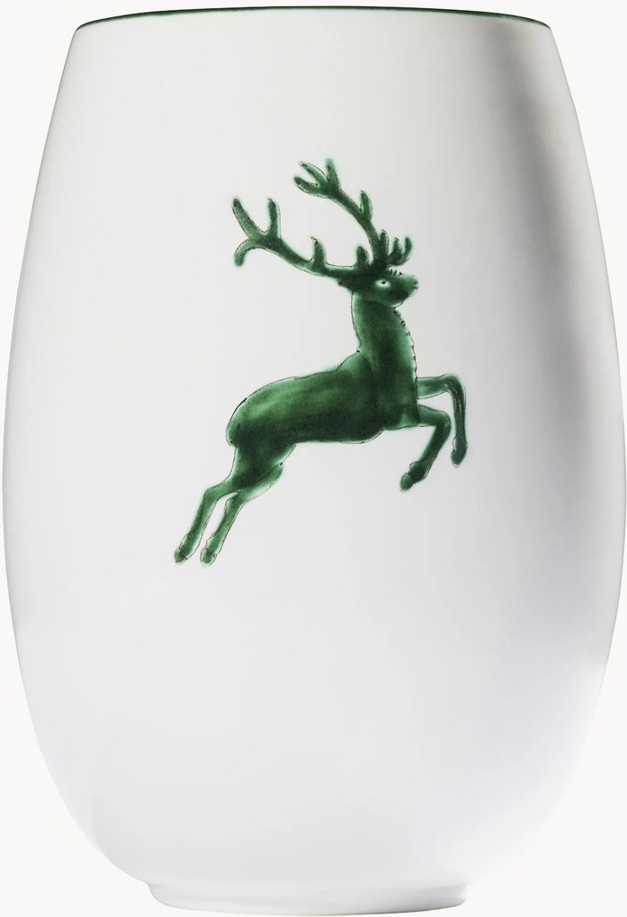 Ručne vyrobená váza Grüner Hirsch, V 21 cm