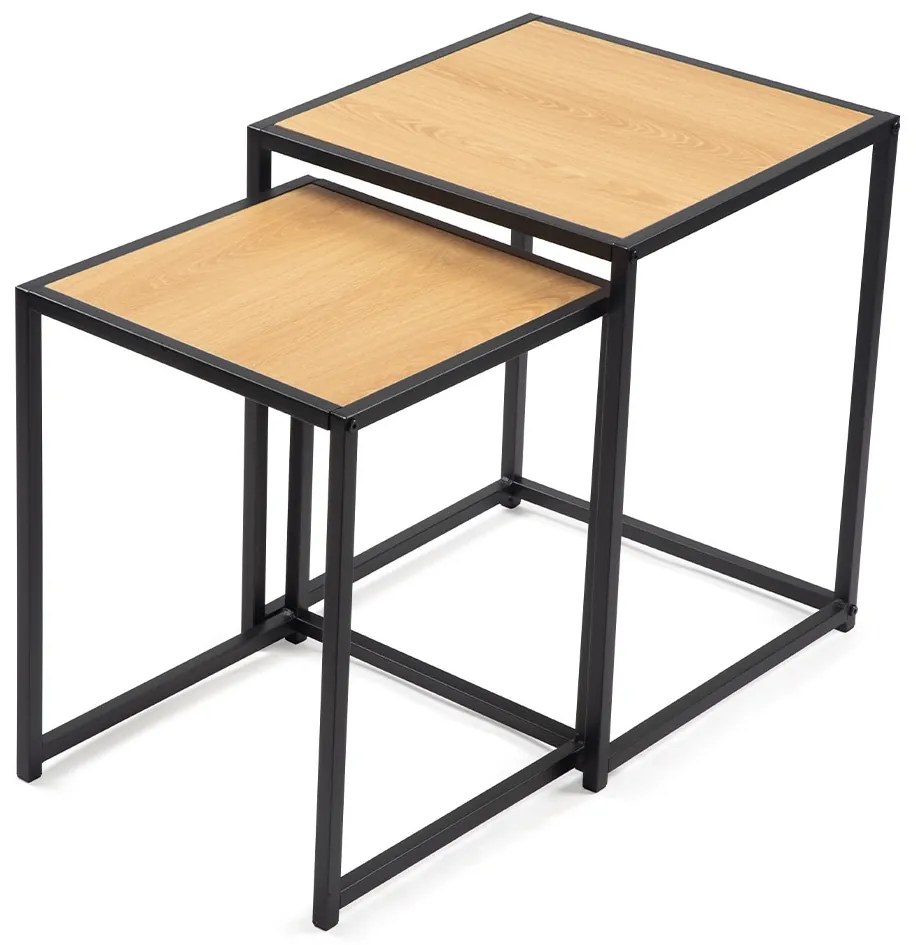 Noela Súprava odkladacích stolíkov s čiernym rámom DUETTA 40, 35