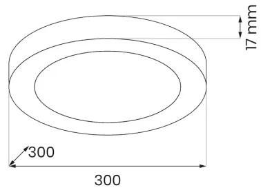 LED stropné svietidlo EVORA LED/24W/230V 3000/4000/6000K priemer 30 cm čierne