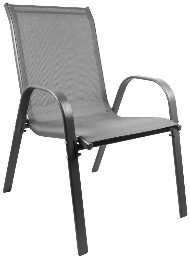 Záhradná stolička 2 kusy AGA MR4400GY-2 - sivá