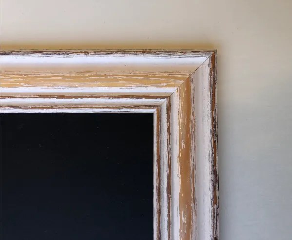 Toptabule.sk  Čierna tabuľa na magnetky v provensálskom ráme 120x90 cm