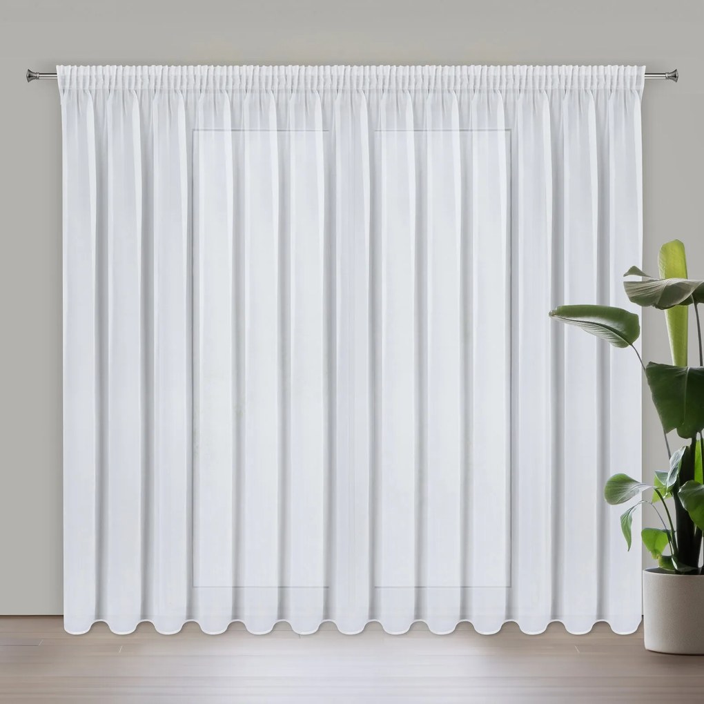ZÁCLONA NA PÁSKE ARLETA 350X270 CM BIELA