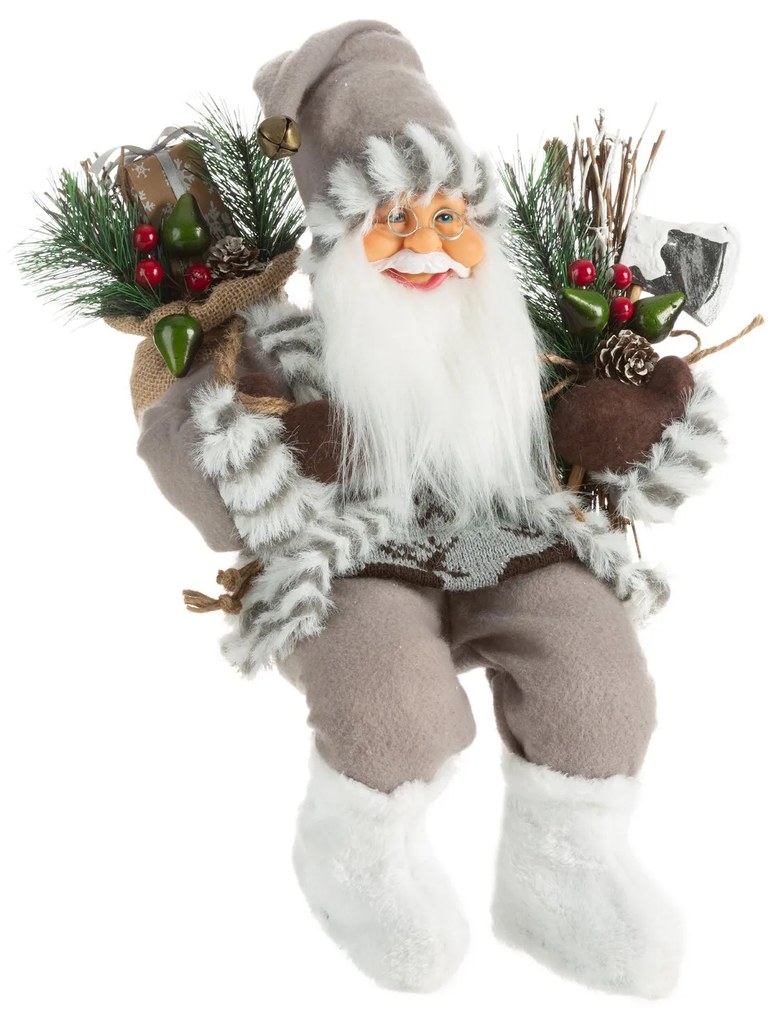VIANOČNÁ FIGÚRKA SANTA 40 CM BIELA