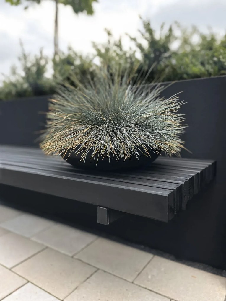 Okrasná miska PLANA, sklolaminát, 9xØ34 cm, antracit