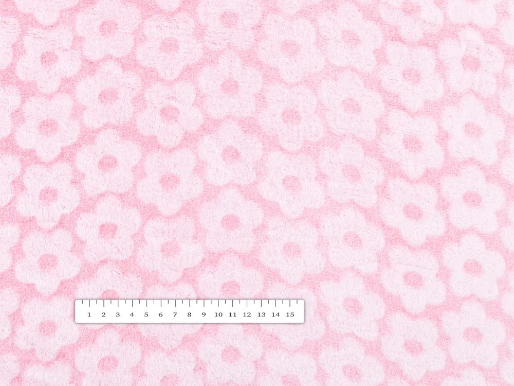 Biante Mikroplyšová deka MIP-027 Svetlo ružové kvety 75x100 cm