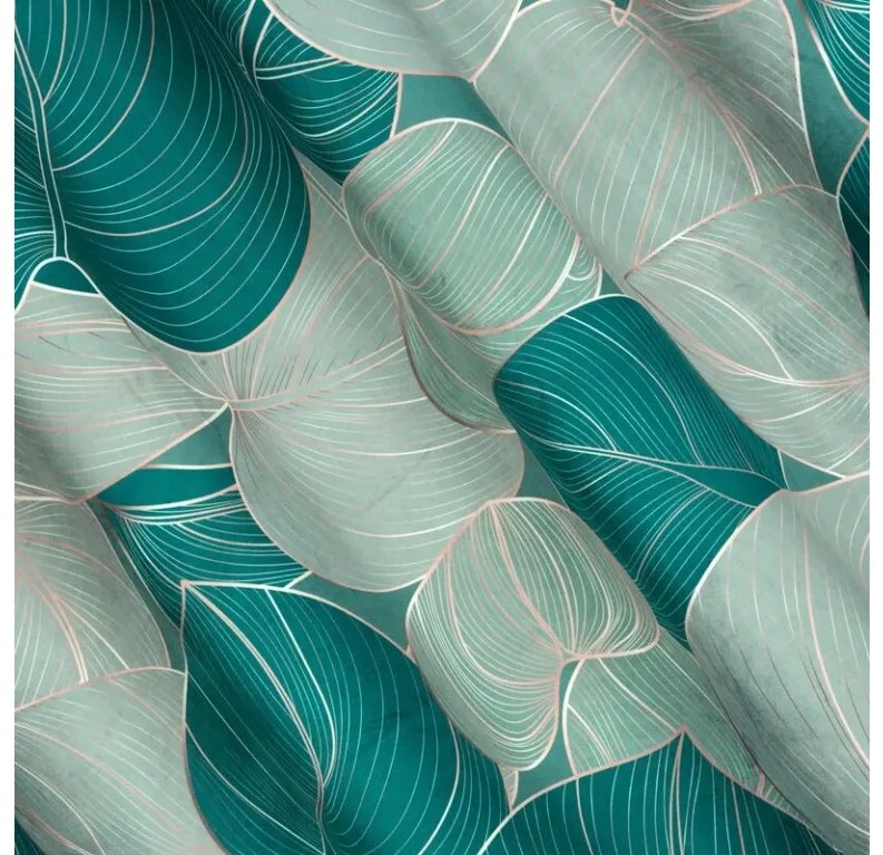 DECOREUM Zamatový záves s potlačou 140 cm x 270 cm viacfarebná 100 % polyester Rozmer varianty: 140 cm x 250 cm, Farba varianty: Hnedá 105448