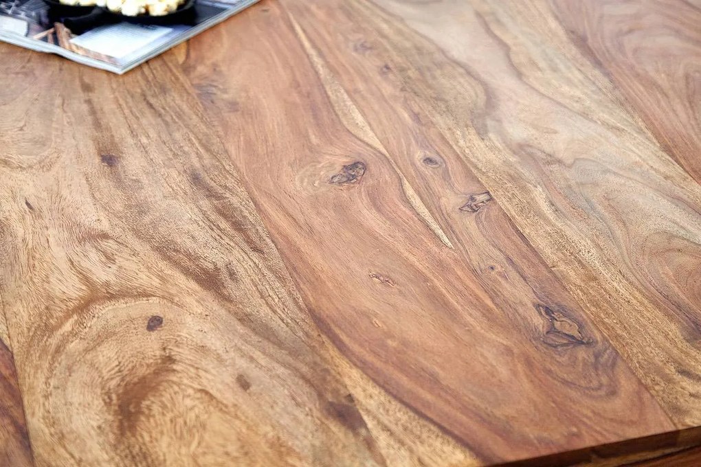 Jedálenský set - stôl z masívu Timber 200cm + 4 stoličky Colby antik hnedá