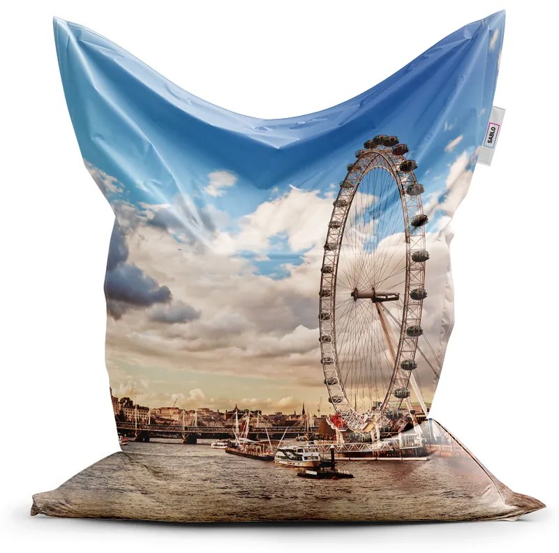 Sablio Sedací vak London eye - 200x140 cm