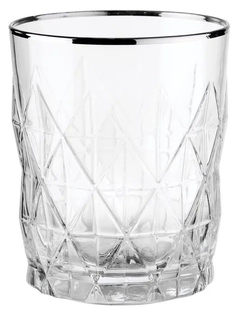UPSCALE ATLANTIS Sada pohárov na vodu 345 ml 6 ks - strieborná